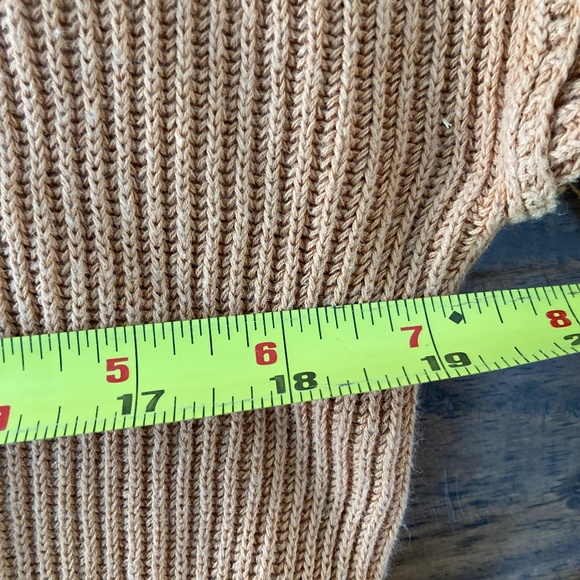Free People Beach Linen Cotton Beige Picnic Sweater Romper Brown Size XS - Picture 8 of 8